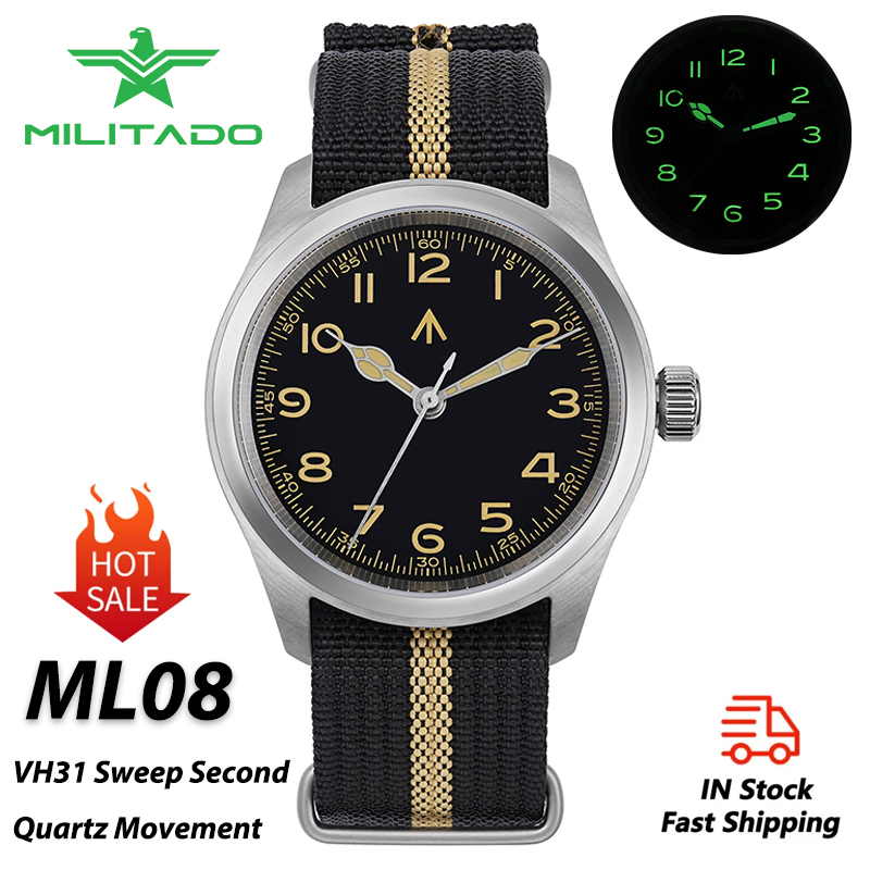 Plastic Dome Clear - Militado ML08 Field Watch VH31 Sweep