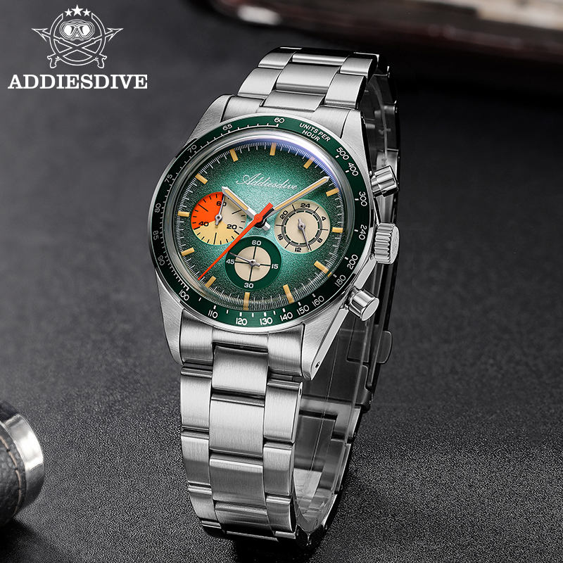 Plastic Dome Clear - ADDIESDIVE Quartz Watches New Men's 37mm