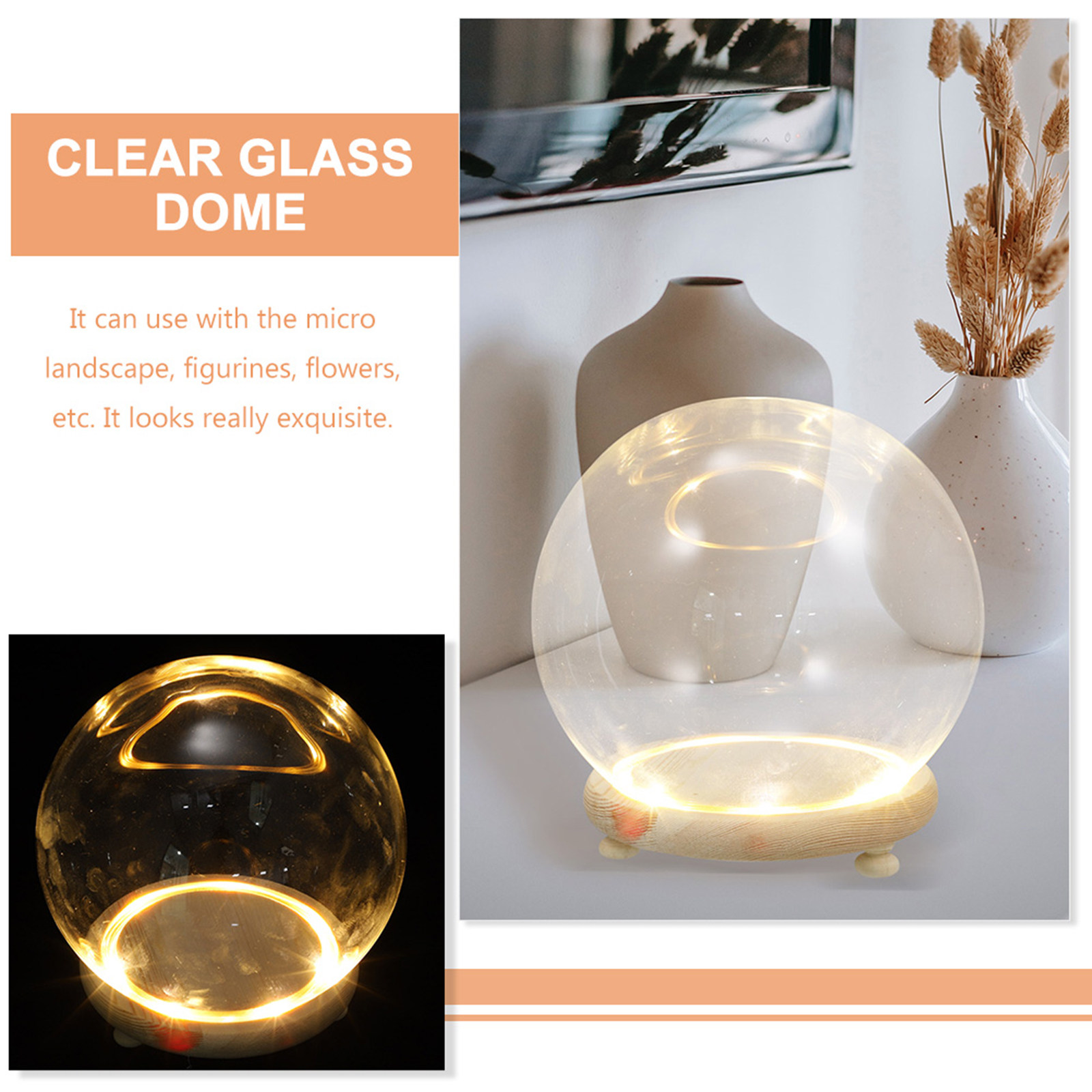 Clear Glass Dome Display Cover - Plastic Dome Clear incelemesi ve fiyatı