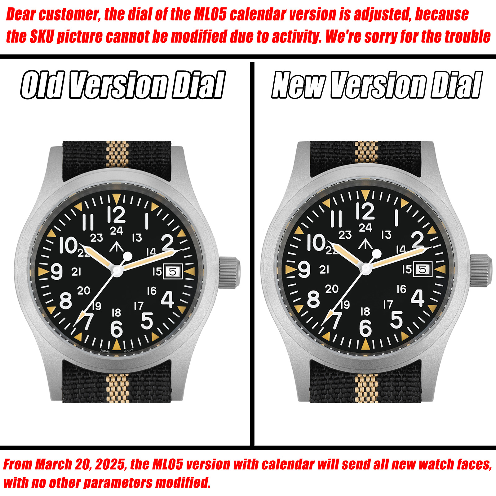Militado ML05 Military Watch R - Plastic Dome Clear incelemesi ve fiyatı