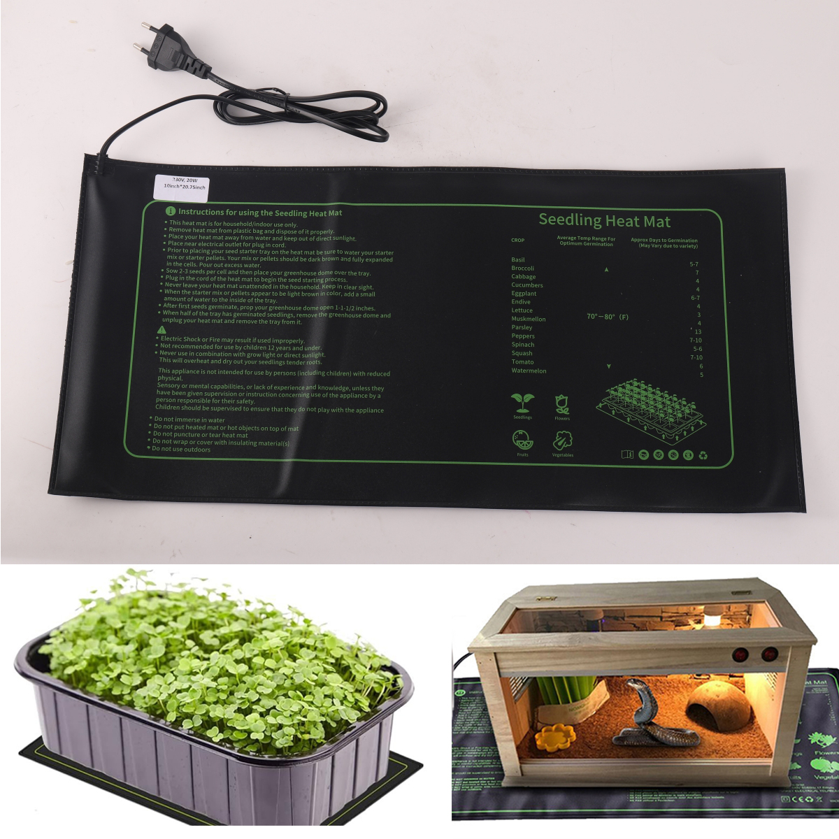 20W Seedling Heating Pad 230V  - Heat Mat Seedling incelemesi ve fiyatı