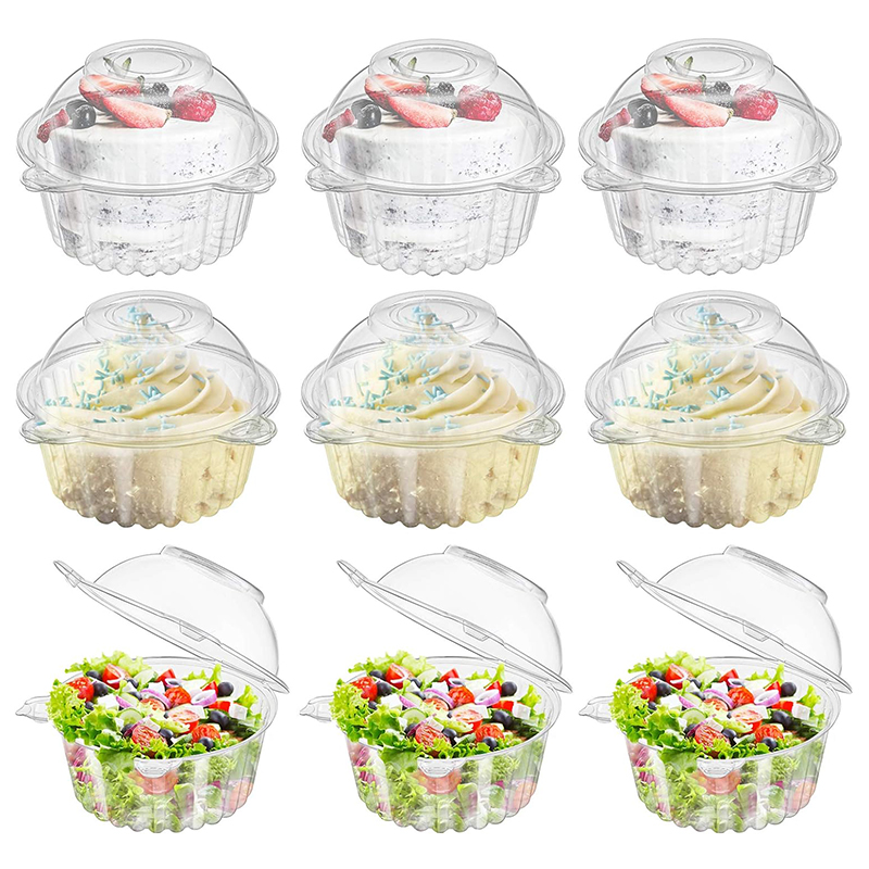10pcs Cupcake Packaging Boxes  - Plastic Dome Clear incelemesi ve fiyatı