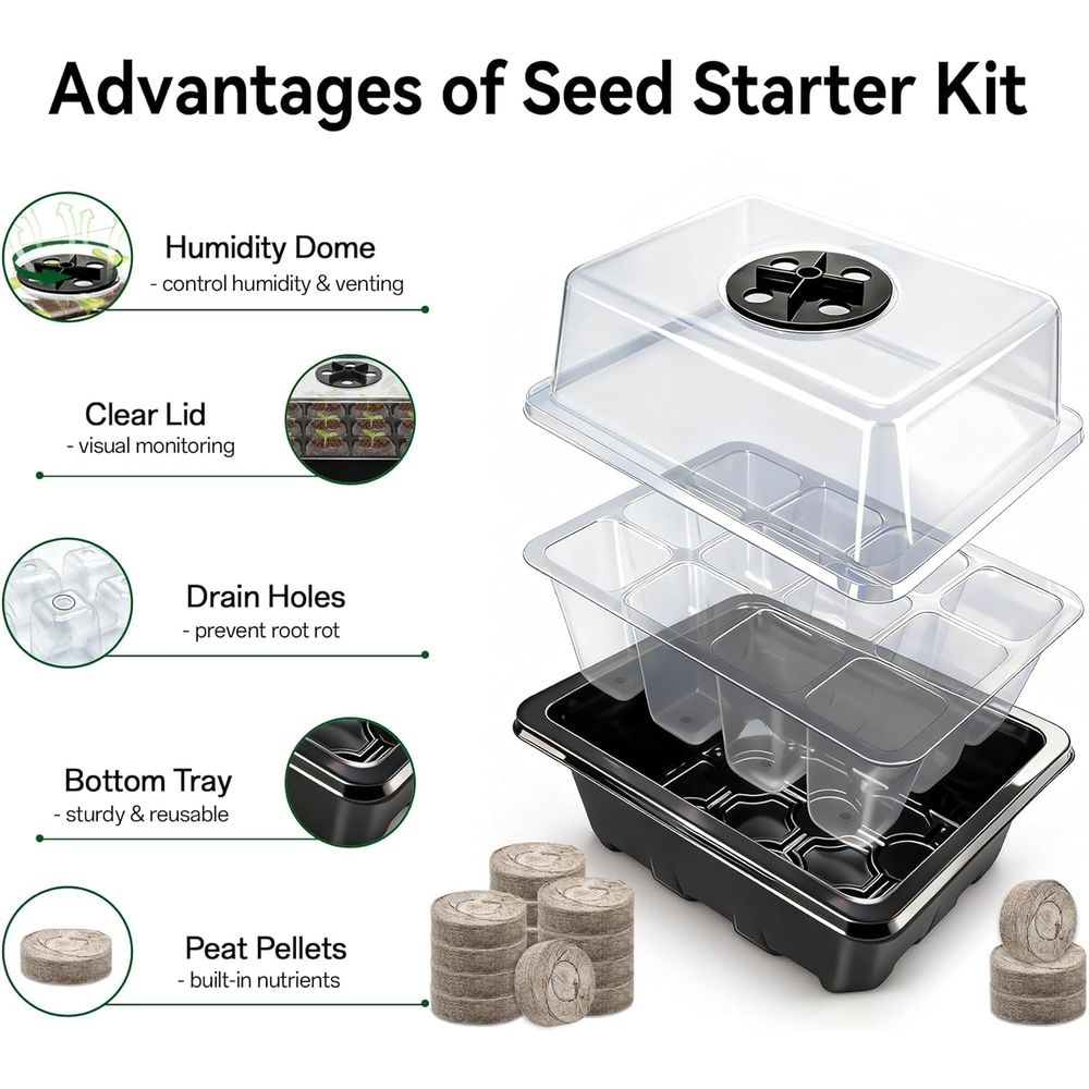 4 Pack Seed Starter Tray with  - Peat Pellet Tray incelemesi ve fiyatı